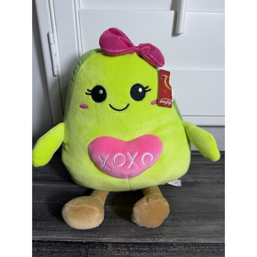 Linzy Toys Avocado Flush 9x14” Linzy Plush XOXO Plushie Stuffed Animal Collector